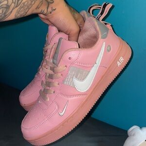 Pink Nike Air Force ones